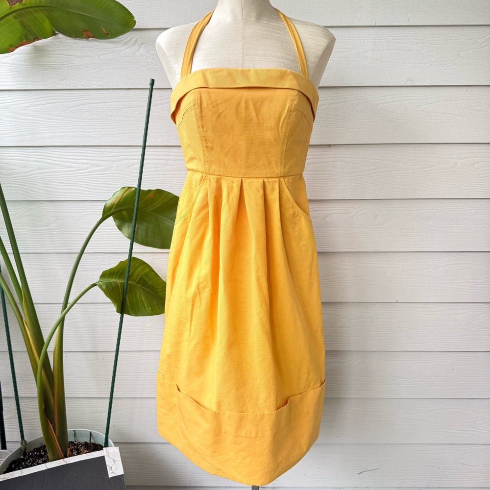 Hitherto Knee-Length Yellow‎ Dress – Size 2